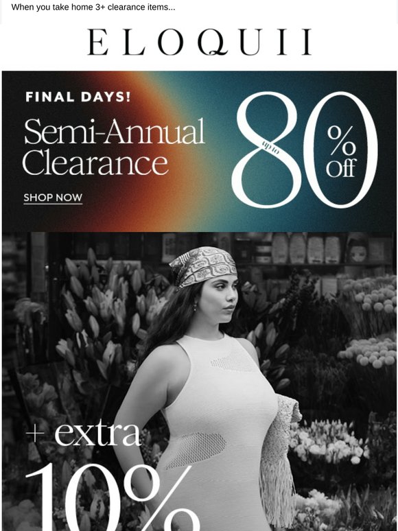 Up to 80% off + extra 10% off (!!)