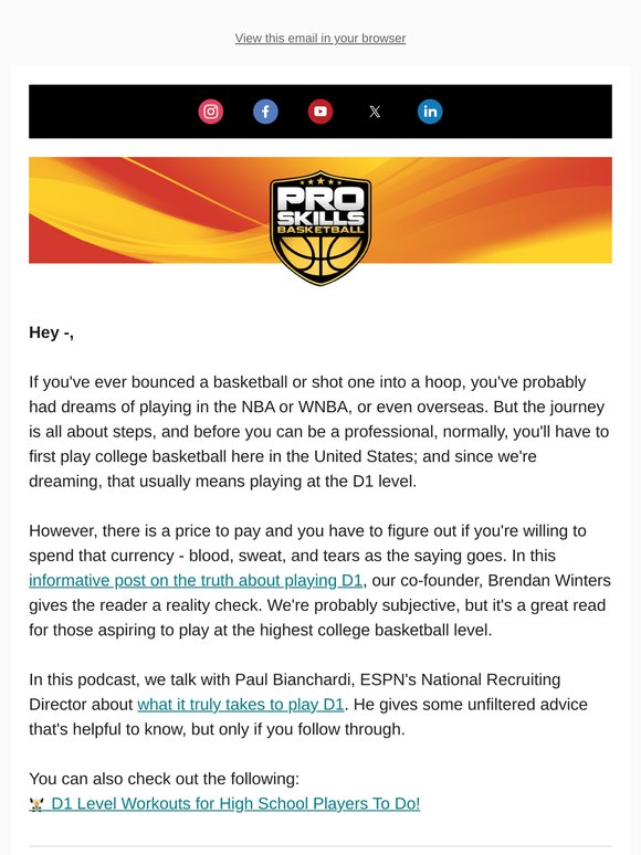 Insights into the Path to D1 Basketball