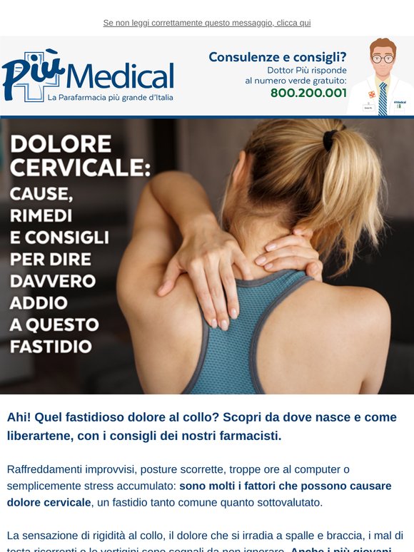 😵‍💫 Dolore al collo, rigidità o formicolii? Potrebbe essere cervicalgia!