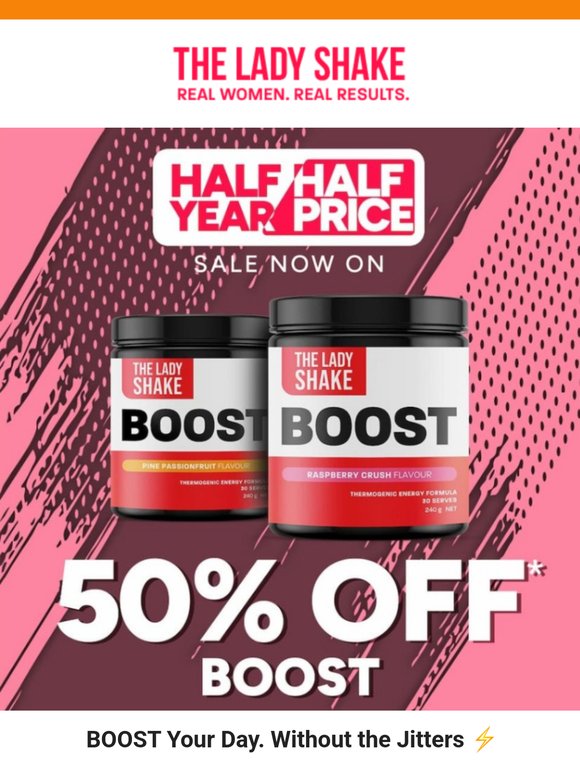 Flat? Frazzled? BOOST Is 50% Off 💥