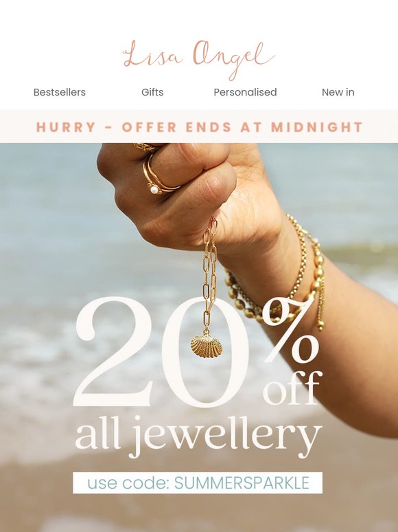 Last Chance for 20% Off all jewellery ✨