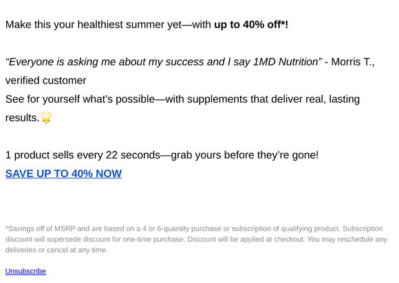 ☀️ Thrive This Summer — 40% Off for a Limited Time! 🔥
