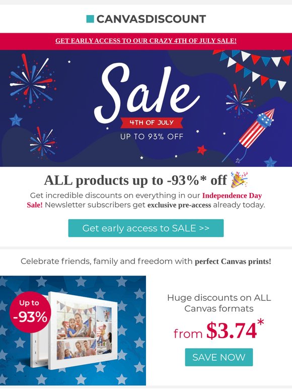 🇺🇸 Independence Day Sale - Early access | From $2.61!