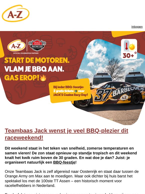 Start de motoren. Vlam je BBQ aan. Gas erop! 🔥