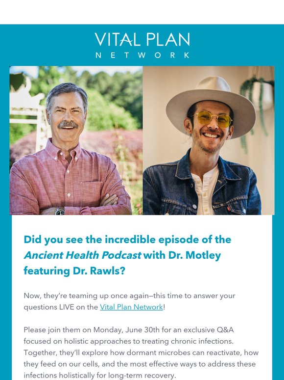 Don't miss this LIVE session with Dr Rawls & Dr Motley