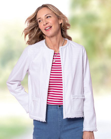 DreamFlex Color Braid-Trim Jacket