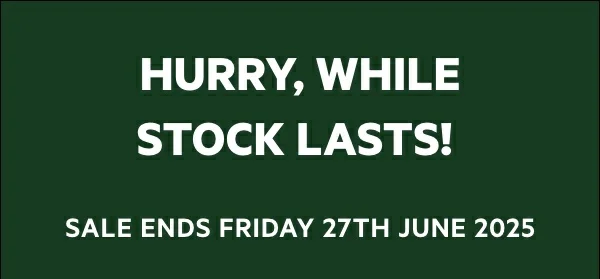 Hurry, While Stock Lasts! Ends Friday 27th June 2025!
