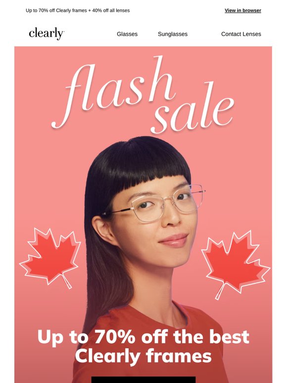 Clearly’s best flash sale!✨