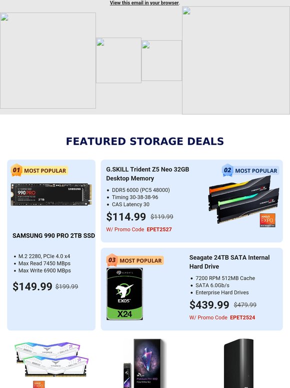 💾 Hard Drives, SSDs, RAM: Boost Your Setup with Top Deals!