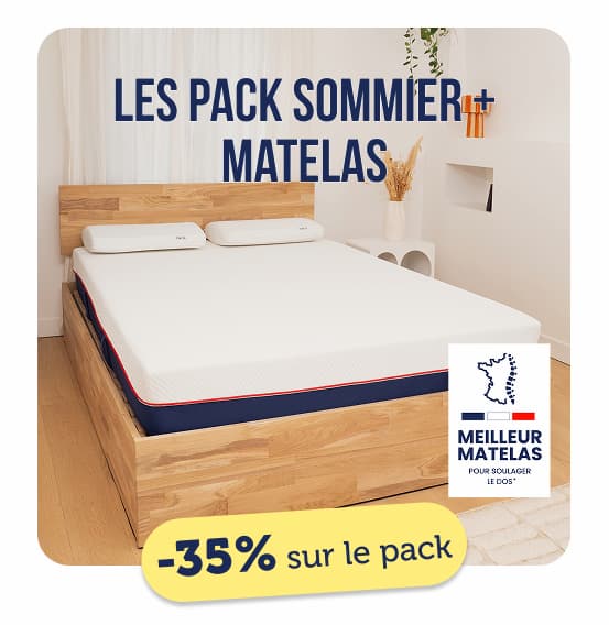 Matelas hybride premium + sommier zoné - coffre