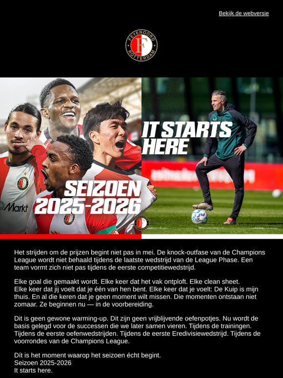 Seizoen 2025-2026, It starts here!