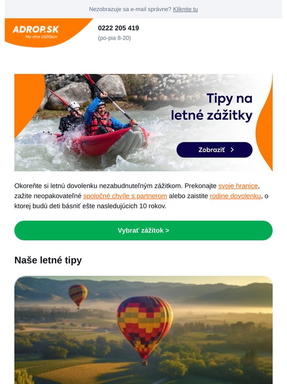 Zážitkové tipy na leto ☀️