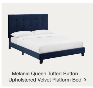 Melanie Queen Tufted Button Upholstered Velvet Platform Bed