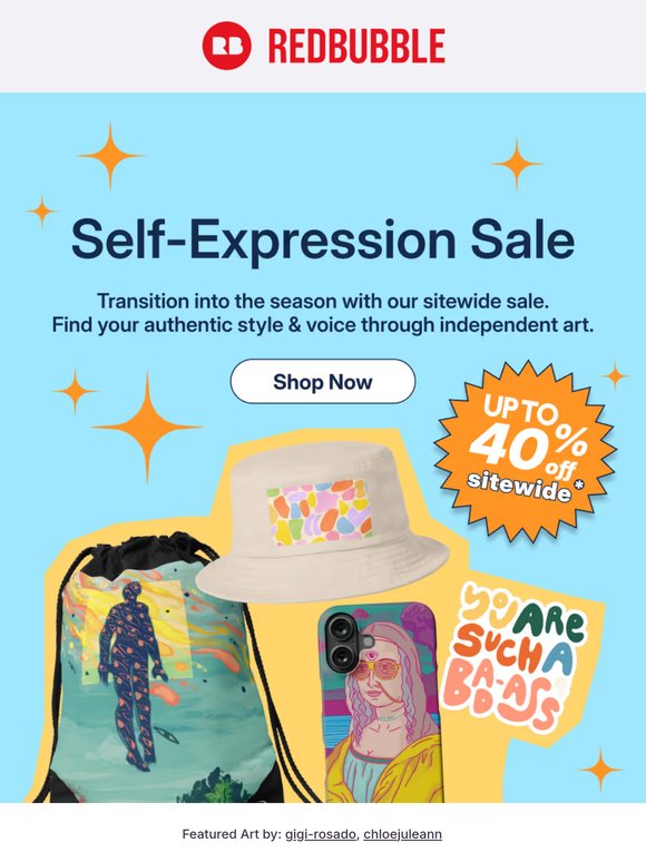 Up To 40% Off Sitewide 👕 Discover Your New Style