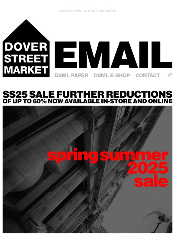 SS25 Sale further reductions of up to 60% now available in-store and online