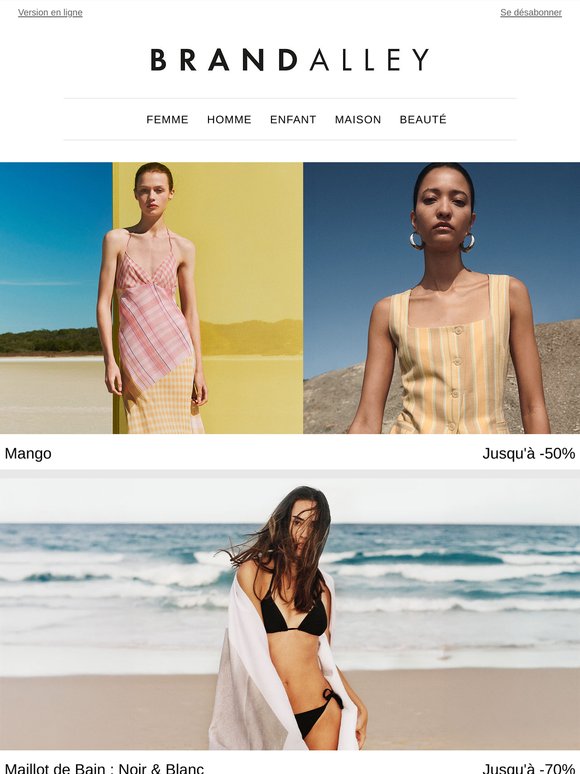 Mango, Converse, Maillot de Bain : Noir & Blanc, Beachwear, Lunettes de Soleil, Maquillage Lèvres, Sexy Lingerie...