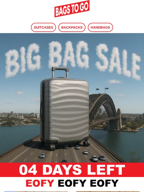 EOFY Sale! Up to 50% OFF on top luggage & travel brands! 🧳