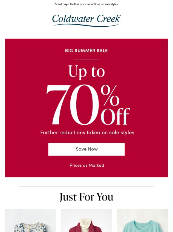 Markdowns Up to 70% Off