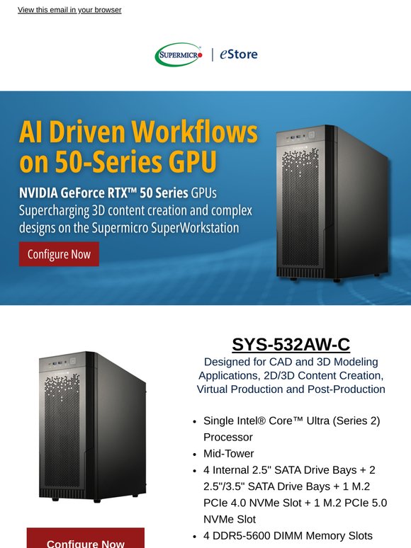 Discover the Latest 3D Rendering Workstation Enabled with GeForce RTX™ 50 Series GPUs
