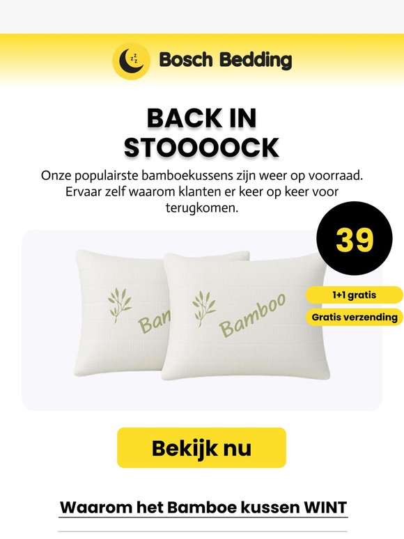 Bamboekussen BACK IN STOCK!
