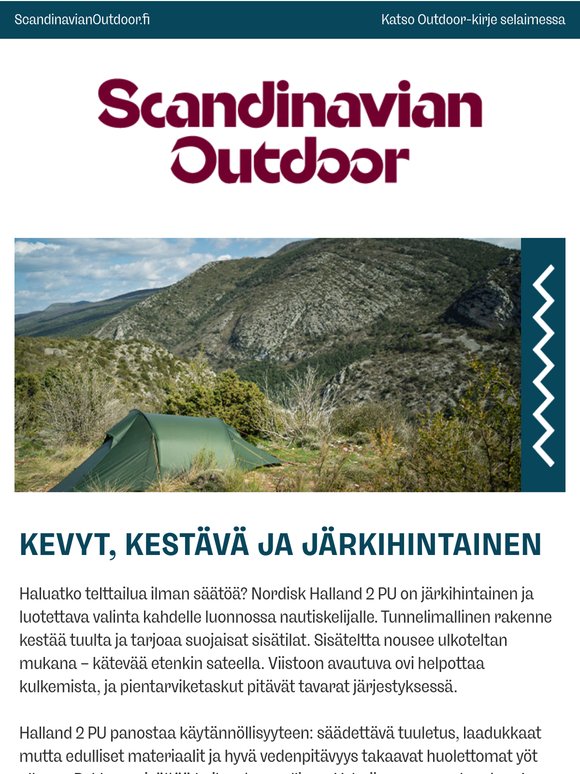 Teltta, joka tekee retkeilystä helppoa - Nordisk Halland nyt tarjouksessa!