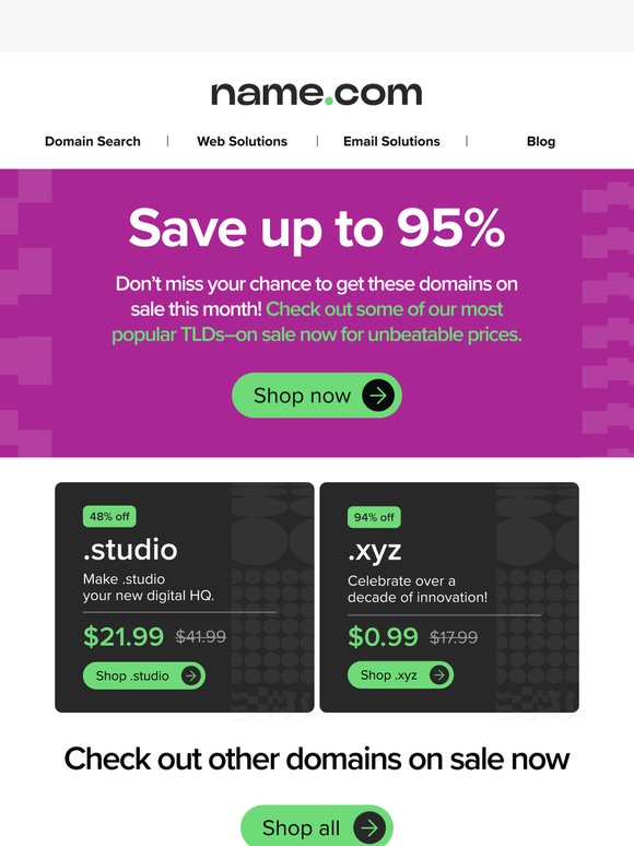 Domain sales ending soon!