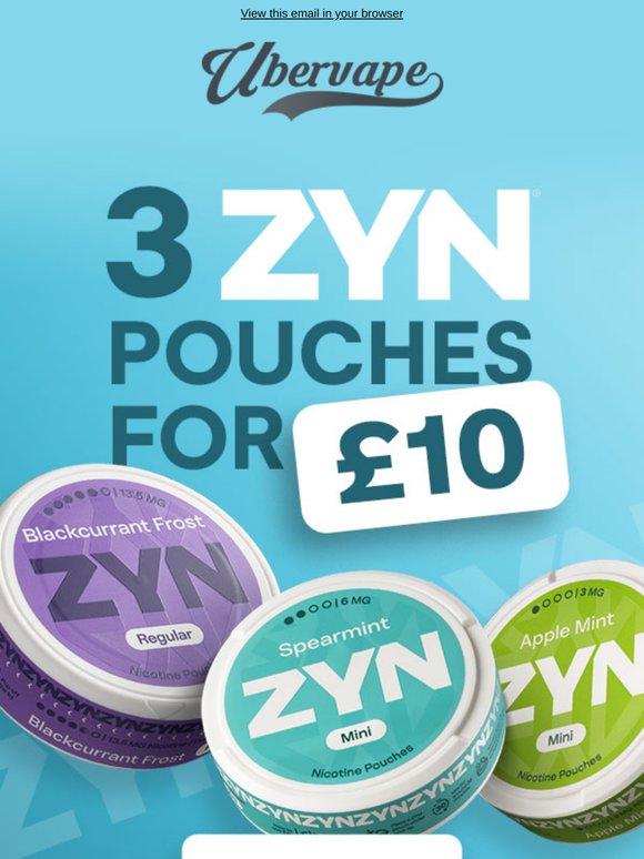3 Packs of ZYN Pouches for £10 (Ends Soon)