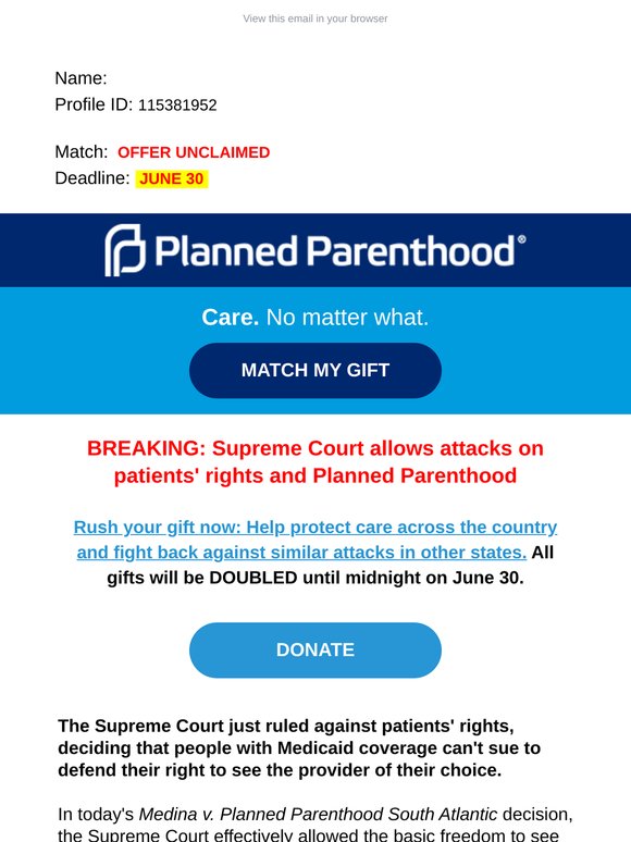 BREAKING: Supreme Court lets states target Planned Parenthood