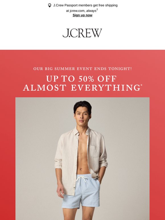 Ends @ midnight: up to 50% off almost everything