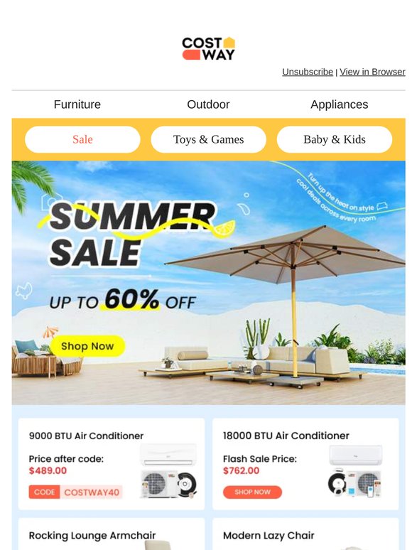 🔥 Sizzling Summer Deals: Up to 60% OFF