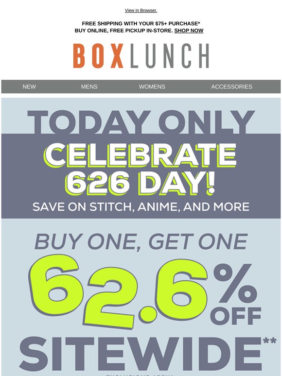Our 626 Day sale has crash-landed! 🚀💥