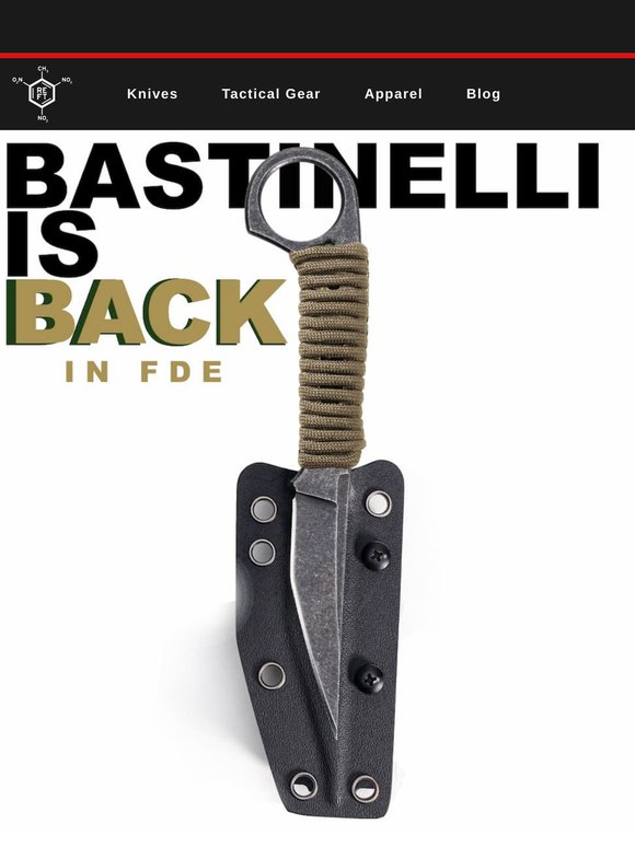 A NEW look on your favorite Bastinelli Knife