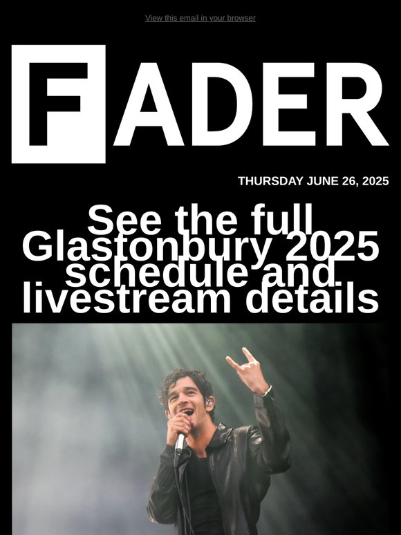 See the full Glastonbury 2025 schedule and livestream details and more