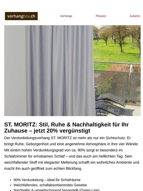 ST. MORITZ: Stil, Ruhe & Nachhaltigkeit für Ihr Zuhause – jetzt 20% vergünstigt