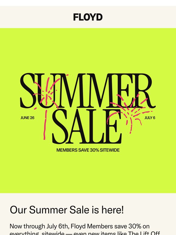 Our annual Summer Sale starts now!