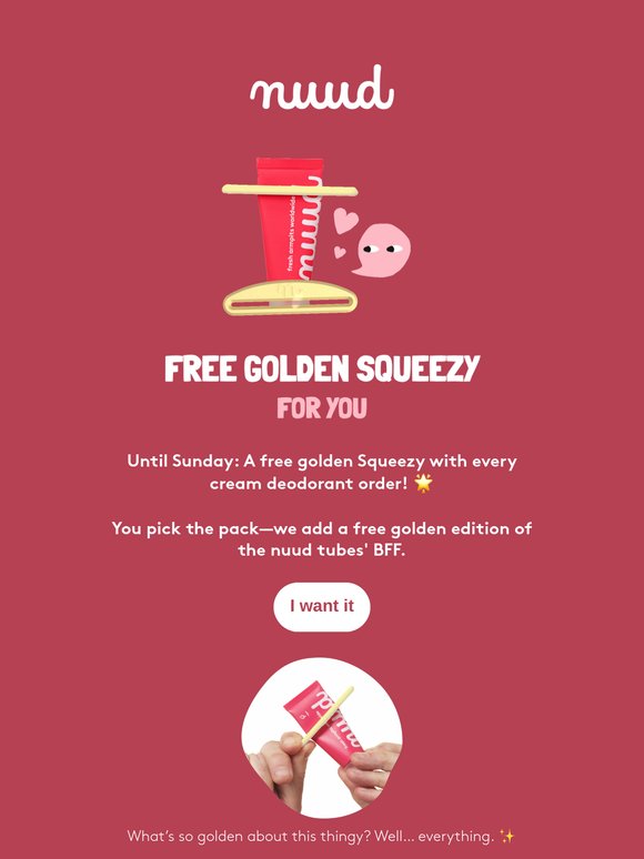 A golden Squeezy, for free