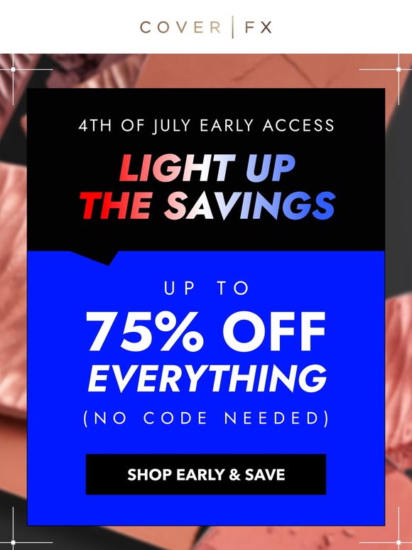 Red, White, & Up to 75% OFF🙌