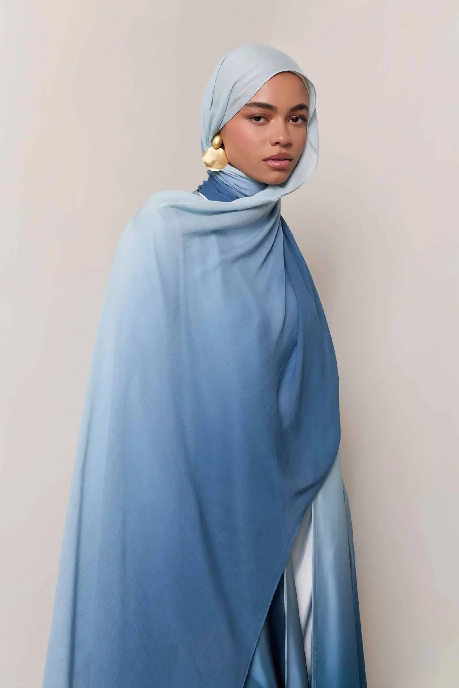 Image of Ombre Modal Hijab - Dusk Sky
