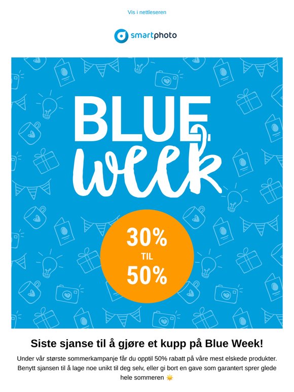 Siste sjanse: 30-50% rabatt 💙