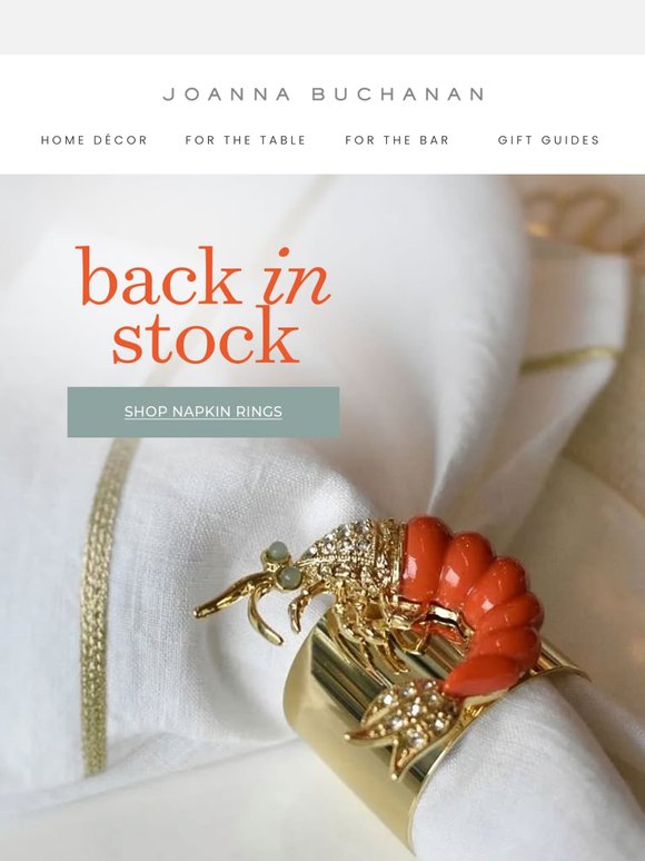 They're Back—Our Most-Loved Napkin Rings Have Returned!