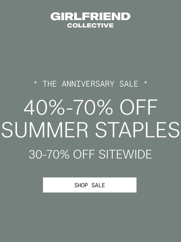 40-70% OFF SUMMER STAPLES
