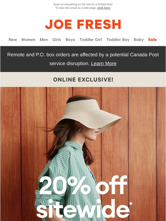 IT'S ON! 20% off Sitewide 🤩