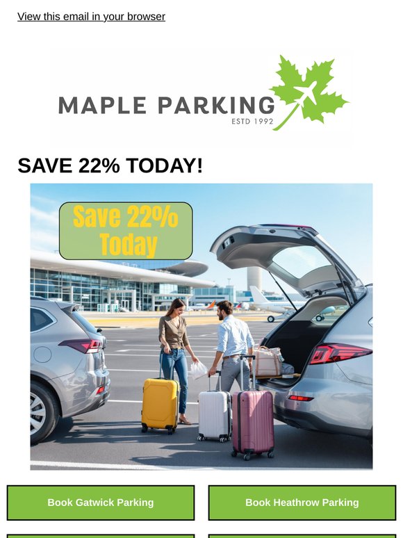 ✈️ 22% OFF Airport Parking - Limited Time!