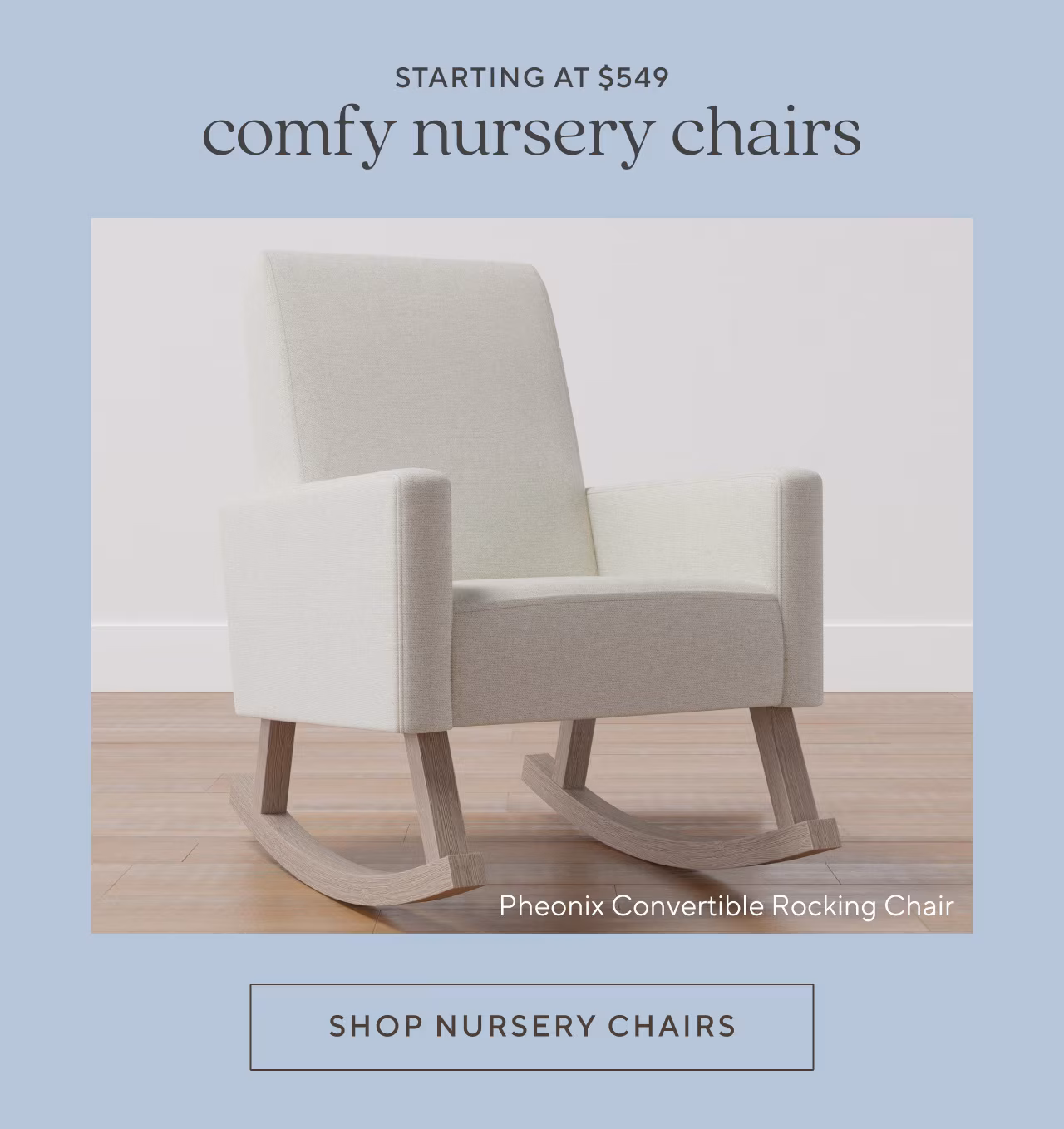 starting at $549. shop nursery chairs