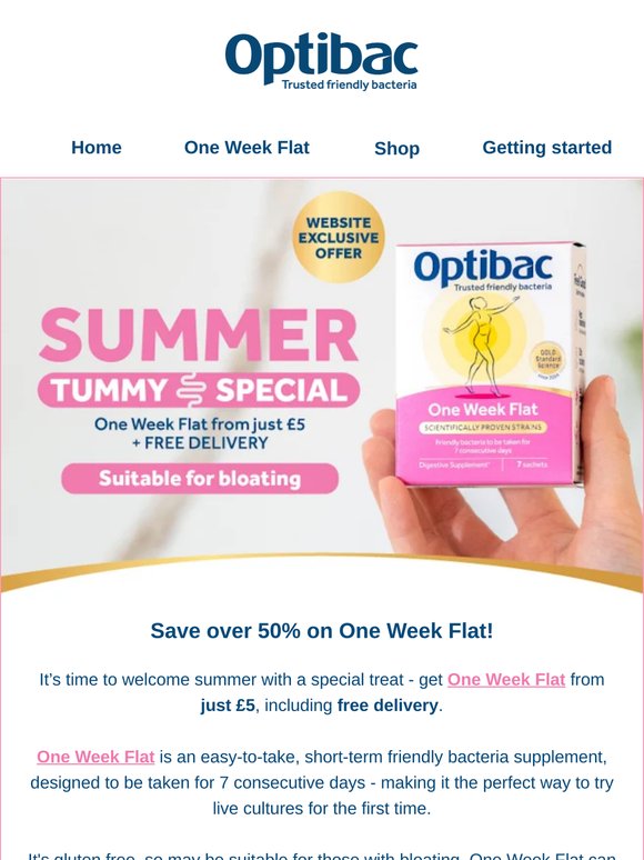 Over 50% off One Week Flat - your Summer treat!