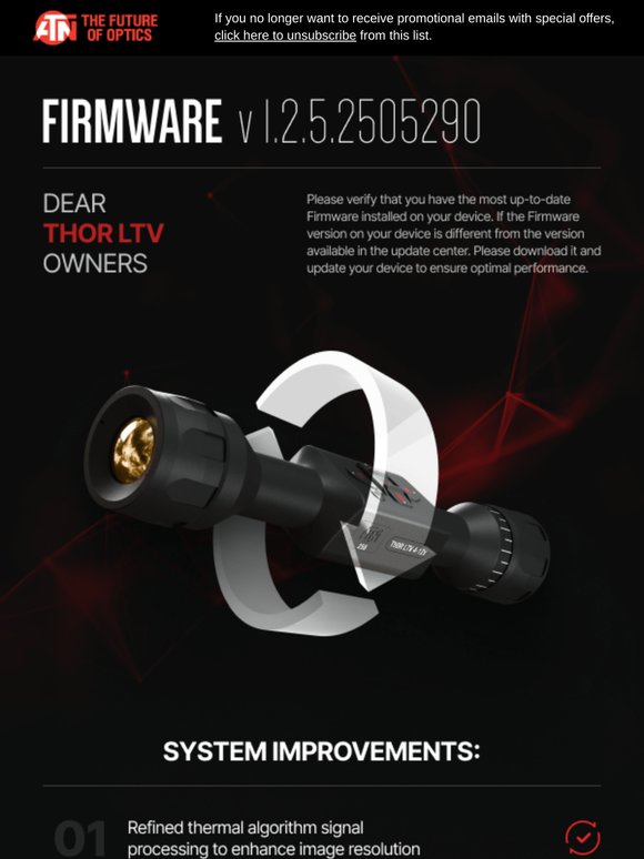 ⚙️ ThOR LTV: New Firmware Update❗