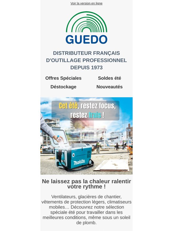 Ventilateurs, glacières, vêtements légers… tout pour un été au frais sur vos chantiers