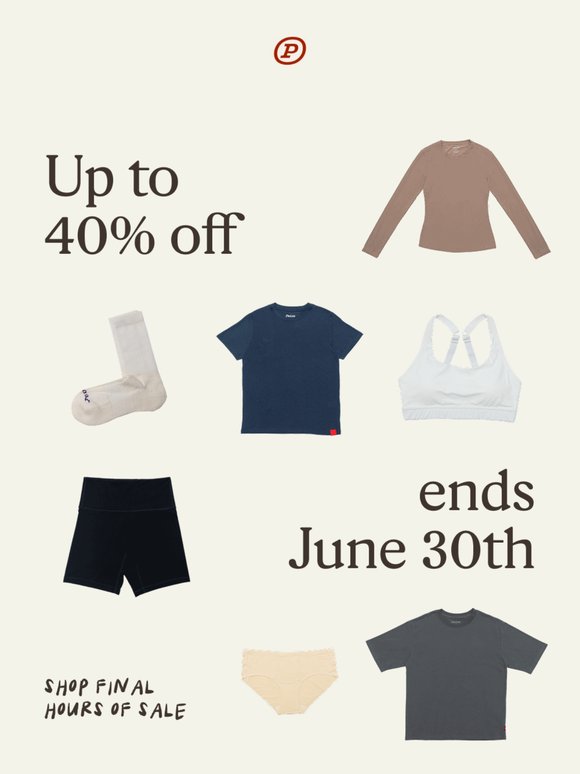 Last chance to treat yourself to up to 40% off