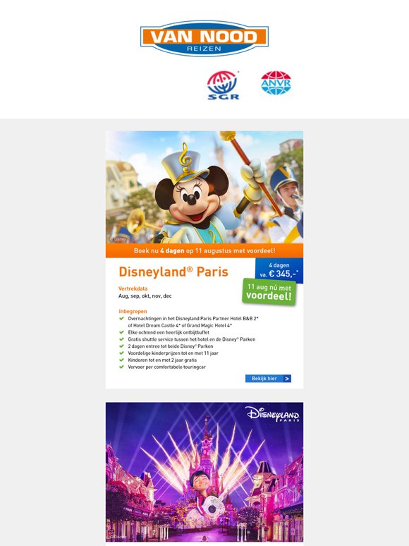 4 dagen Disneyland® Paris - nú met voordeel!