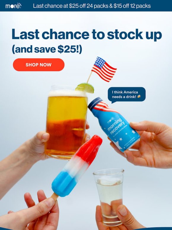 here's $25 off for America's birthday 🇺🇸🍻